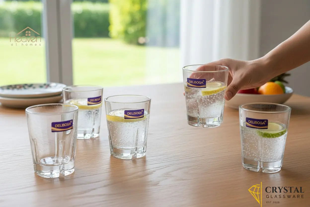 Delisoga crystal-clear drinking glasses